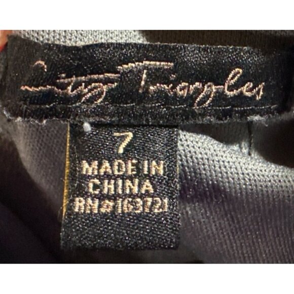 City Triangles Metallic Silver Gray Formal Dress Polyester Blend Junior Size 7 - Picture 4 of 16